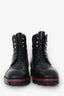 Christian Louboutin Black Leather Lace-Up Boots Size 43.5 Mens
