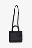 Christian Dior 2019 So Black Ultramatte Cannage Calfskin Medium Lady Top Handle with Strap