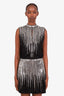 Balmain Black Embellished Sleeveless Bodycon Mini Dress Size 36