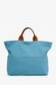 Miu Miu Vintage Blue Canvas Tote Bag