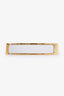Hermès Gold Toned/White Enamel Clic H Bangle