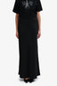 Theory Black Linen Blend 'Fluid' Maxi Skirt Size 4