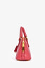 Prada Pink Saffiano Leather Mini Promenade Bag with Strap