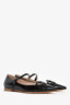 Miu Miu Black Patent Leather Mary Jane Pointed Toe Flat Size 37.5