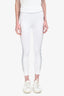 Fendi White Nylon Silver FF Leggings Size 40