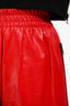Bottega Veneta 2020 Red Lamb Leather Elastic Waist Pants Size XS