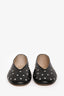 Le Monde Beryl Black Leather Studded 'Regency' Slipper Size 36.5