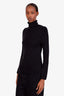 Nili Lotan Black Cashmere High Neck Long Sleeve Shirt Size M