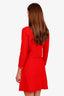 Sandro Red Beaded Detail Cardigan and Skirt Set Size 1/36