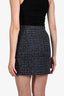 Alessandra Rich Black Tweed Mini Skirt Size 40