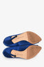 Manolo Blahnik Electric Blue Lace Satin Hangisi Heels Size 6