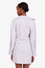 Jacquemus Purple Cinched Long Sleeve Mini Dress Size 36