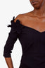 Greta Constantine Black Off The Shoulder Midi Dress Size M