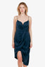 Zimmermann Blue Silk Balconette Midi Dress Size 3
