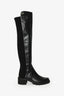 Stuart Weitzman Black Leather 'Alina' Knee High Boot Size 39.5