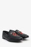 Gucci Black Leather Brixton Snake Loafers Size 38