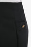Sandro Black Wool Blend Pleated Trousers Size 38
