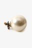 Christian Dior Pearl Gold Toned Tribales Bee Earring