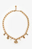 Christian Dior Gold Tone CD Charm Necklace