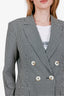 Dorothee Schumacher Black/White Gingham Double-Breasted Blazer Size 4