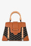 Goyard 2019 Black Goyardine Brown Leather Saigon PM with Strap