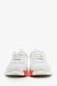 Hermès White Mesh Suede Goatskin Bouncing Sneakers Size 37