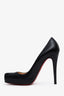Christian Louboutin Black Leather Platform Heels Size 38