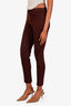 Moschino Cheap & Chic Brown Pleated Sheer Tight Pants Size 6