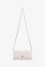 Alexander McQueen Pink Croc-embossed Leather Skull Wallet On Chain