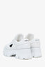 Prada White Leather Monolith Platform Sneaker Size 38.5
