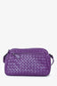 Bottega Veneta Purple Intrecciato Leather Camera Crossbody Bag