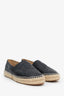 Pre-loved Chanel™ Black Lambskin Leather Interlocking CC Logo Espadrilles Size 38