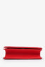 Christian Dior 2016 Red Grained Leather Small 'Diorama' Flap Bag