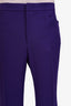 Gucci Purple Straight Leg Logo Pants Size 50 Men's