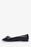 Ballerines Alaïa noires en cuir, à bout pointu et à liens, taille 38