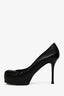Saint Laurent Black Leather Tribtoo Platform Pumps Size 40