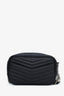 Saint Laurent Black Grain De Poudre Matelasse Monogram Mini Lou Camera Bag
