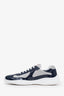 Prada Navy Patent Leather America's Cup Sneakers Size 12 Mens