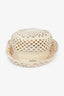 Christian Dior Cream Crochet Logo Bucket Hat Size 58