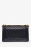 Pre-loved Chanel™ 2014 Black Quilted Lambskin Medium Boy Bag
