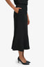 Jil Sander Black Flared Midi Skirt Size 32