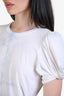A.L.C. White/Blue Tie Dye 'Kati' Puff Sleeve T-Shirt Size S