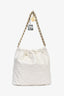 Pre-loved Chanel™ White Lambskin 22 Medium Hobo Bag with Pouch