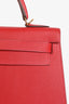 Hermès 2016 Rouge Epsom Leather Kelly 32 with Strap