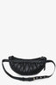 Miu Miu 2018 Black/Silver Studded Buffed Sheepskin and Leather Belt Bag