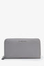 Givenchy Grey Leather Zippy Long Wallet