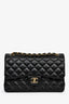Pre-loved Chanel™ 2018 19 Black Quilted Lambskin Jumbo Double Flap Bag GHW