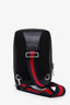 Sac bandoulière Gucci noir en toile GG Supreme monogrammée avec bande Web