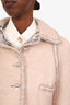Pre-loved Chanel™ 17A Beige Mohair Wool CC Long Jacket Size 38