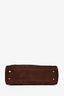 Fabrique Brown Nubuck Leather 'Rialto' Double Flap Handbag